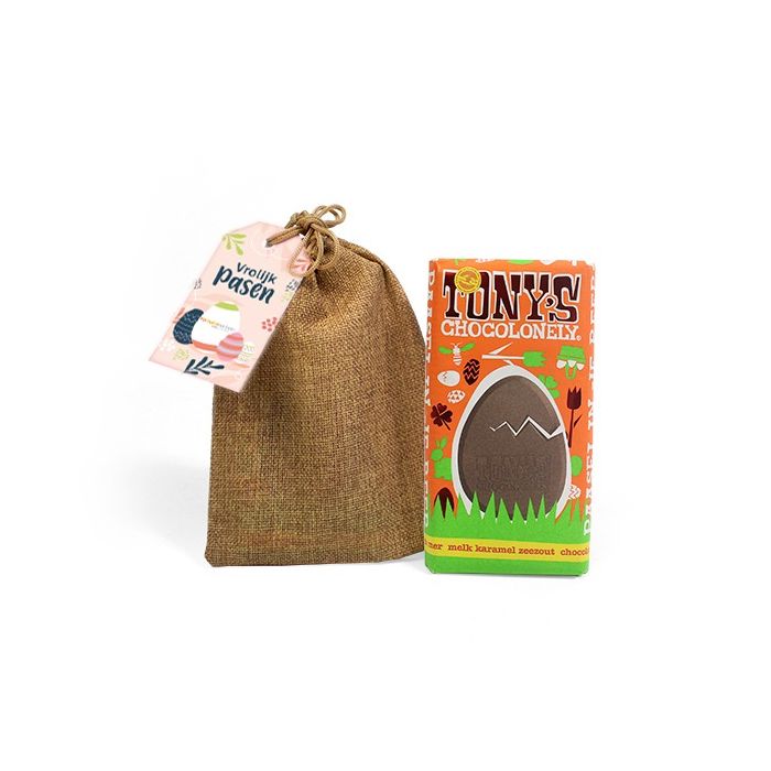 Jute zak met paasreep