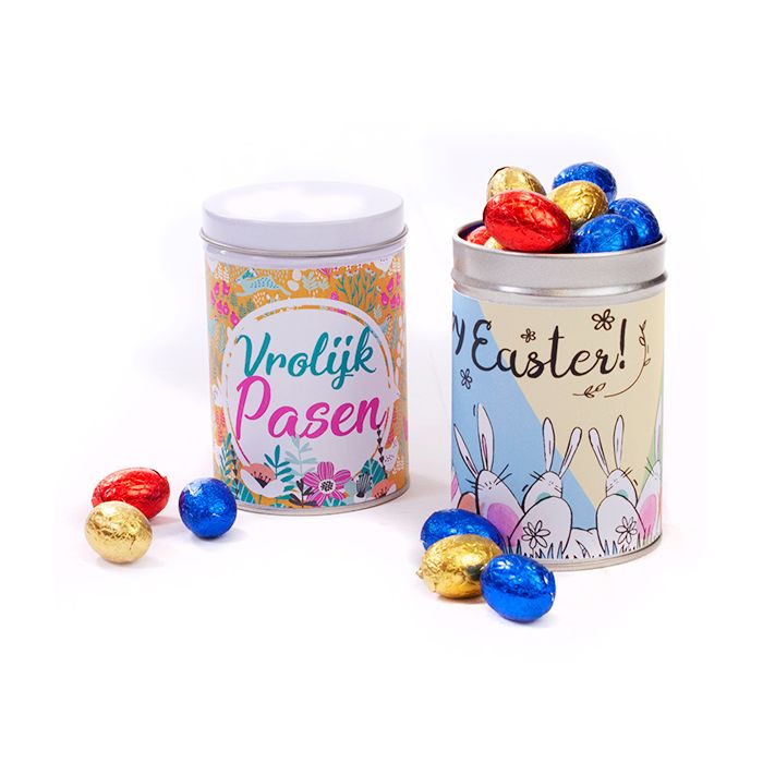 Blikje met paaseitjes - 250 gram