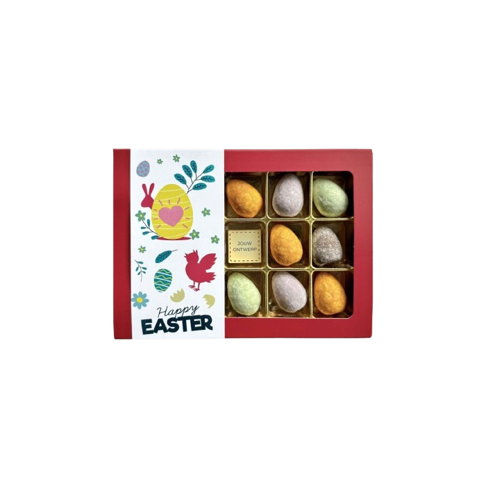 Gevulde paaseitjes met eigen logo