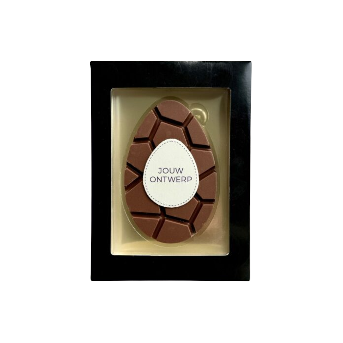 Chocolade paasei melk eigen ontwerp