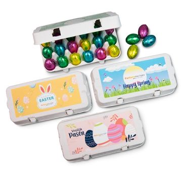 Paaseitjes in eierdoosje