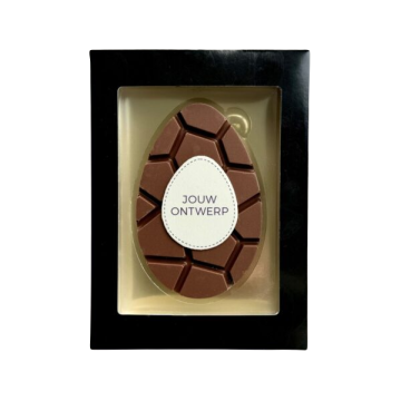 Chocolade paasei melk eigen ontwerp