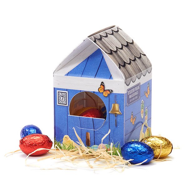 Vogelhuisje met paaseitjes